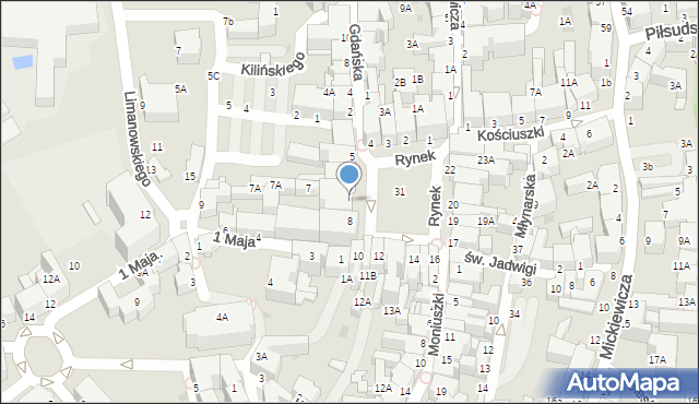 Wałbrzych, Rynek, 8D, mapa Wałbrzycha