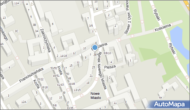 Warszawa, Rynek Nowego Miasta, 29, mapa Warszawy