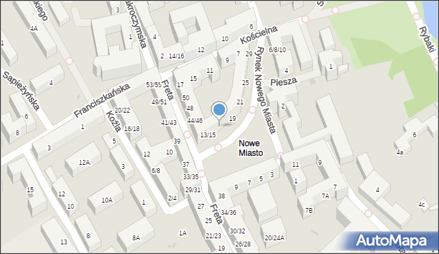 Warszawa, Rynek Nowego Miasta, 17, mapa Warszawy