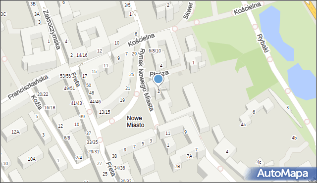 Warszawa, Rynek Nowego Miasta, 2, mapa Warszawy