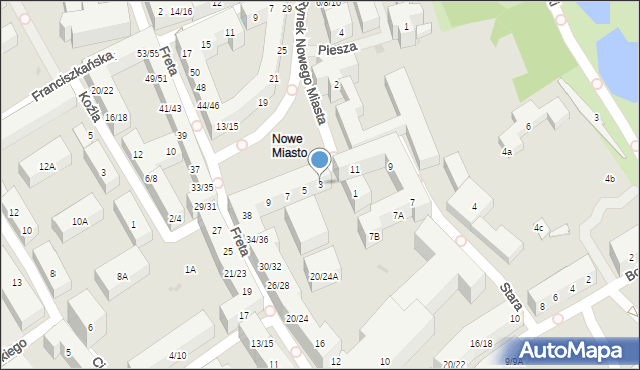 Warszawa, Rynek Nowego Miasta, 3, mapa Warszawy