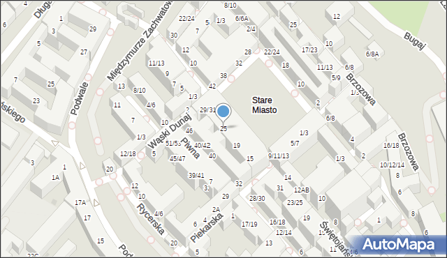 Warszawa, Rynek Starego Miasta, 25, mapa Warszawy