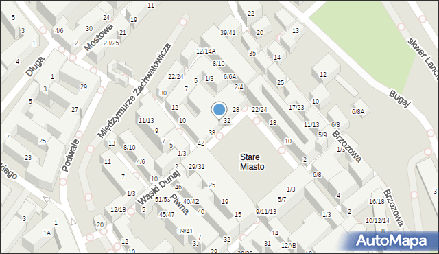 Warszawa, Rynek Starego Miasta, 36, mapa Warszawy