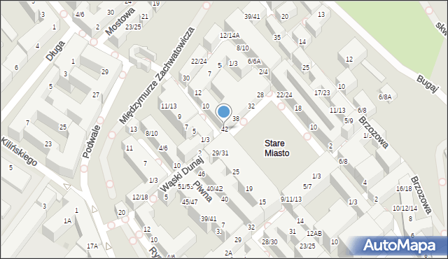 Warszawa, Rynek Starego Miasta, 42, mapa Warszawy