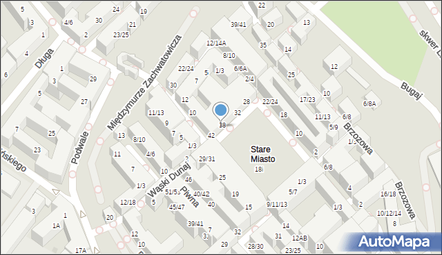 Warszawa, Rynek Starego Miasta, 38/42, mapa Warszawy