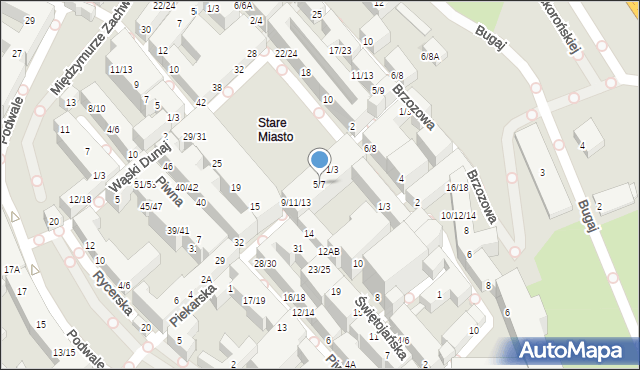 Warszawa, Rynek Starego Miasta, 5/7, mapa Warszawy