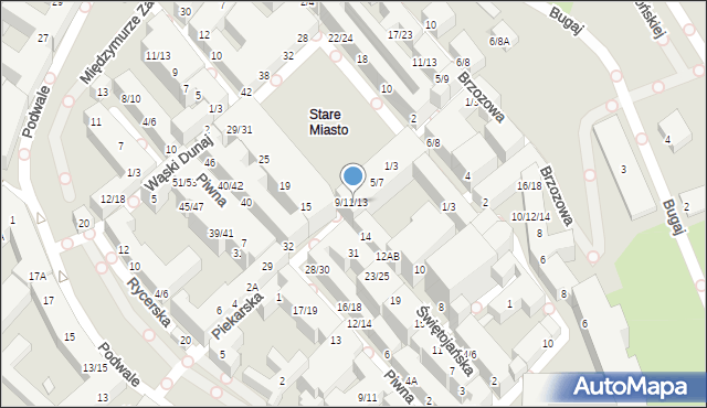 Warszawa, Rynek Starego Miasta, 9/11/13, mapa Warszawy