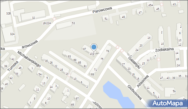 Warszawa, Rybnicka, 103, mapa Warszawy