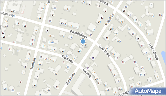 Warszawa, Rybnicka, 43A, mapa Warszawy