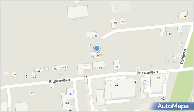 Warszawa, Rybacka, 5G, mapa Warszawy