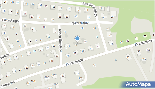 Wasilków, Rydza-Śmigłego Edwarda, marsz., 8a, mapa Wasilków