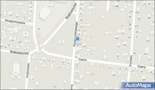 Wasilków, Rynek Kilińskiego Jana, płk., 12, mapa Wasilków