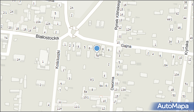 Wasilków, Rynek Kilińskiego Jana, płk., 7A, mapa Wasilków