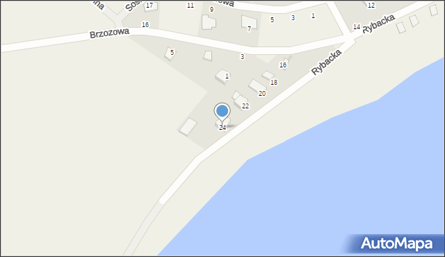 Wąsosz, Rybacka, 24, mapa Wąsosz