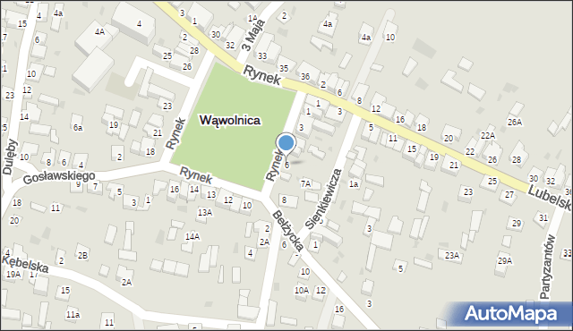 Wąwolnica, Rynek, 6, mapa Wąwolnica