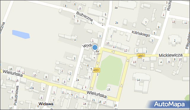 Widawa, Rynek Kościuszki Tadeusza, gen., 8, mapa Widawa