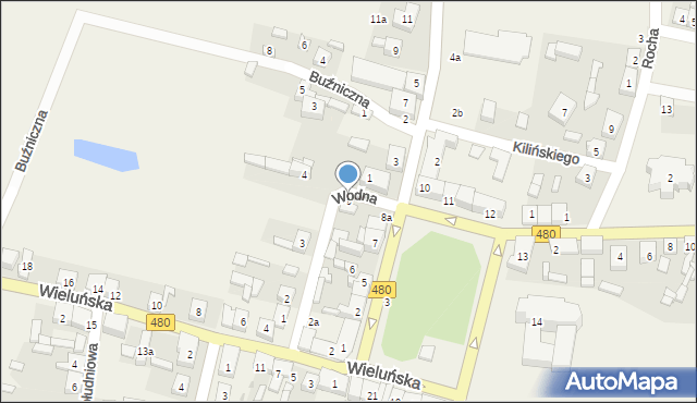 Widawa, Rynek Kościuszki Tadeusza, gen., 9, mapa Widawa