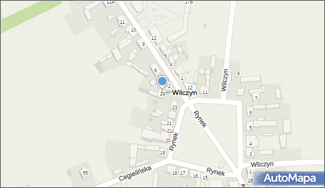 Wilczyn, Rynek, 24, mapa Wilczyn