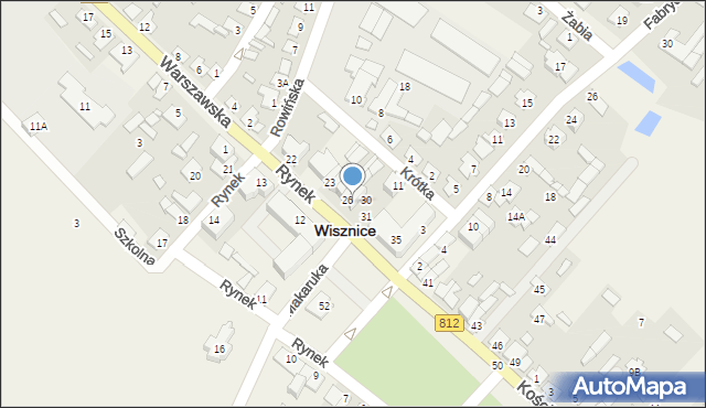 Wisznice, Rynek, 29, mapa Wisznice