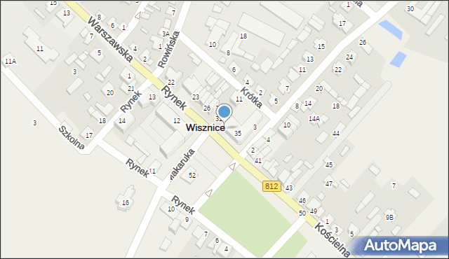 Wisznice, Rynek, 34, mapa Wisznice