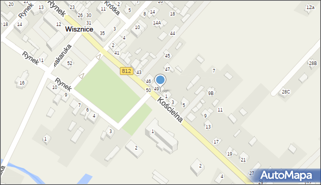Wisznice, Rynek, 51A, mapa Wisznice