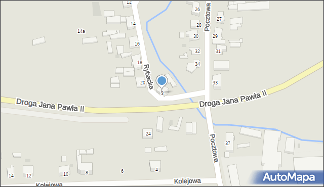 Witnica, Rybacka, 3, mapa Witnica