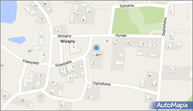 Wiżajny, Rynek, 9a, mapa Wiżajny