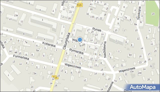 Włodawa, Rymarska, 3, mapa Włodawa