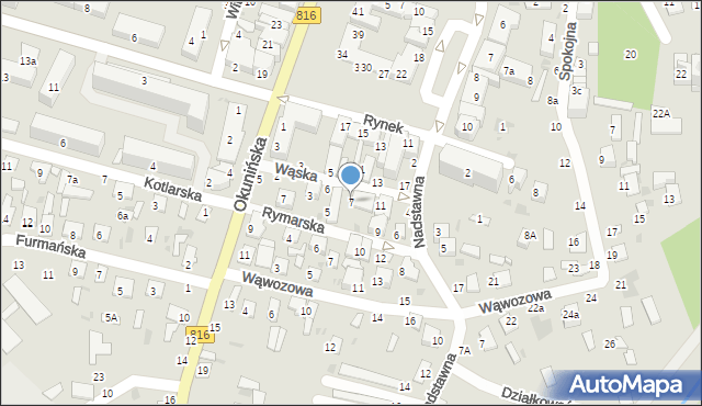 Włodawa, Rymarska, 7, mapa Włodawa