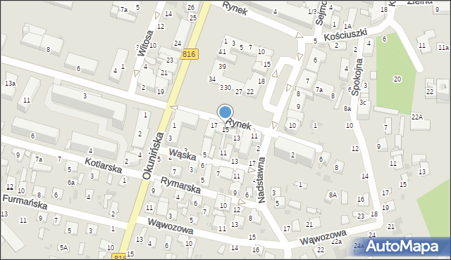 Włodawa, Rynek, 15, mapa Włodawa