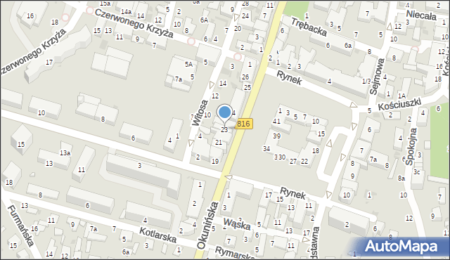 Włodawa, Rynek, 23, mapa Włodawa