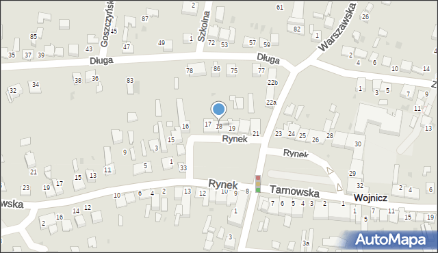 Wojnicz, Rynek, 18, mapa Wojnicz