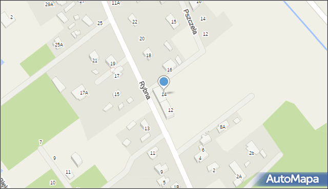 Wola Gołkowska, Rybna, 14, mapa Wola Gołkowska