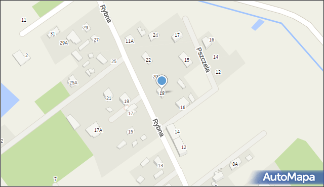 Wola Gołkowska, Rybna, 18, mapa Wola Gołkowska