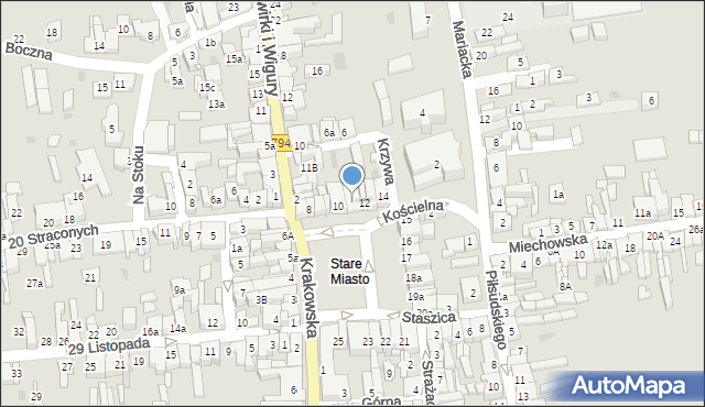 Wolbrom, Rynek, 11, mapa Wolbrom