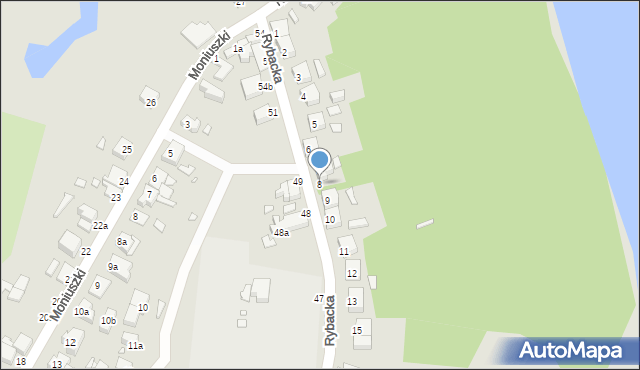 Wolin, Rybacka, 8, mapa Wolin