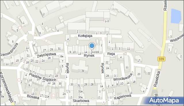 Wołów, Rynek, 17, mapa Wołów