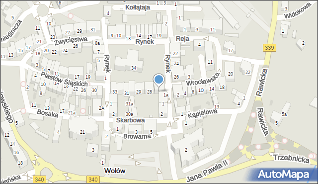 Wołów, Rynek, 27, mapa Wołów