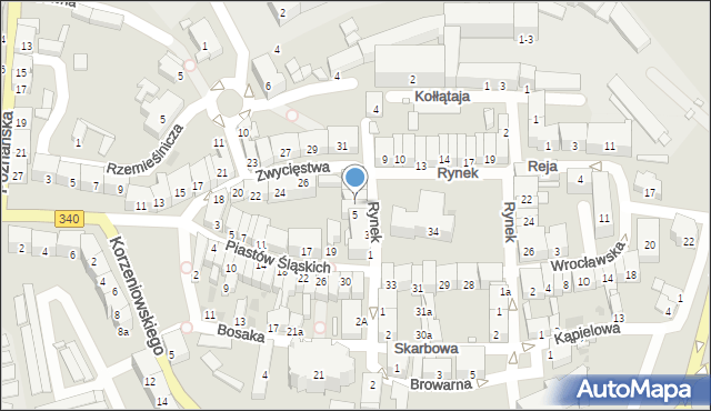 Wołów, Rynek, 6, mapa Wołów