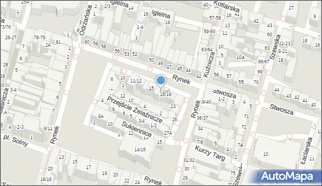 Wrocław, Rynek Ratusz, 18, mapa Wrocławia