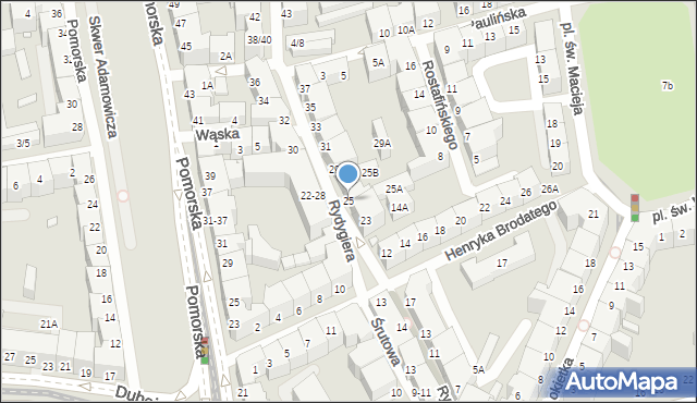 Wrocław, Rydygiera Ludwika, 25, mapa Wrocławia