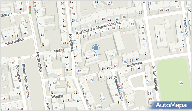 Wrocław, Rydygiera Ludwika, 43D, mapa Wrocławia