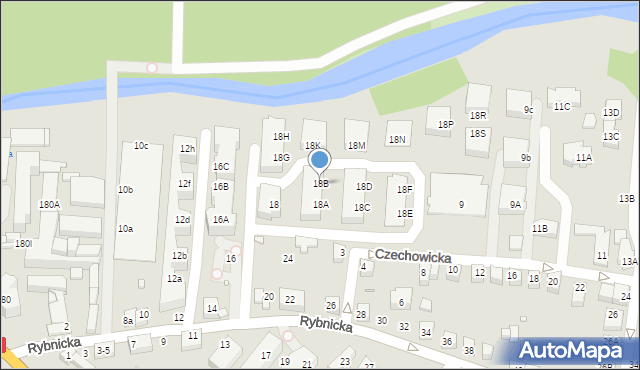 Wrocław, Rybnicka, 18B, mapa Wrocławia