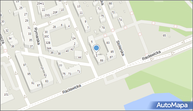 Wrocław, Rymarska, 1, mapa Wrocławia