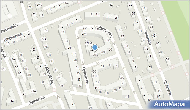 Wrocław, Rymarska, 20G, mapa Wrocławia