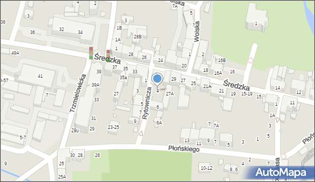 Wrocław, Rytownicza, 4, mapa Wrocławia