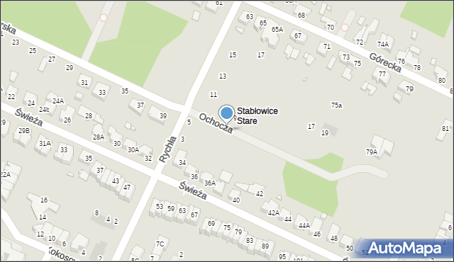 Wrocław, Rychła, 7, mapa Wrocławia