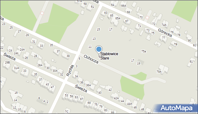 Wrocław, Rychła, 9, mapa Wrocławia