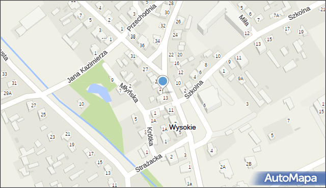 Wysokie, Rynek Jabłonowskich, 15, mapa Wysokie