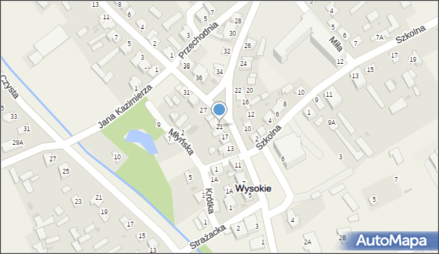 Wysokie, Rynek Jabłonowskich, 21, mapa Wysokie